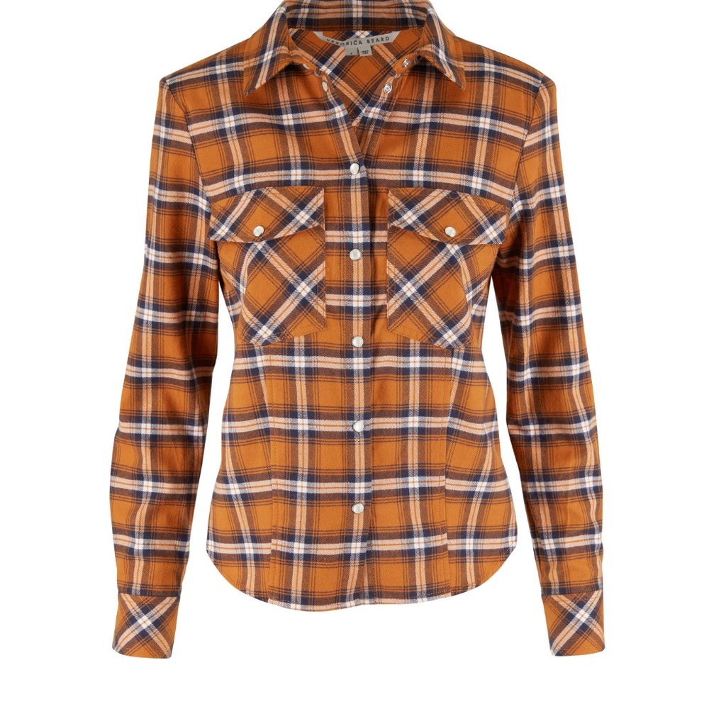 Veronica Beard plaid flannel shirt, Size 2